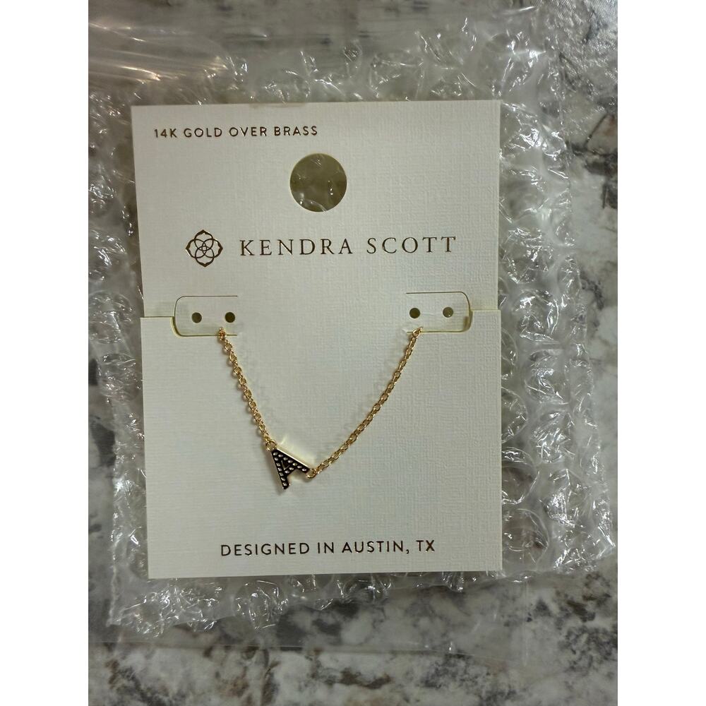 A initial Kendra Scott gold plated necklace